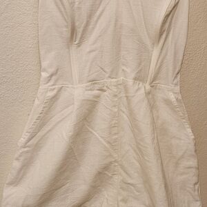 The Impeccable Pig Cream Strapless A-Line Dress